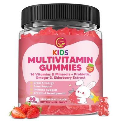 Kids Methylated Multivitamin Gummies with Omega 3, Multivitamin for Kids & Te...