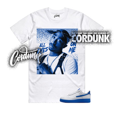 Air Force 1 Game Royal Blue White Hyper Dunk Low T Shirt Match TP