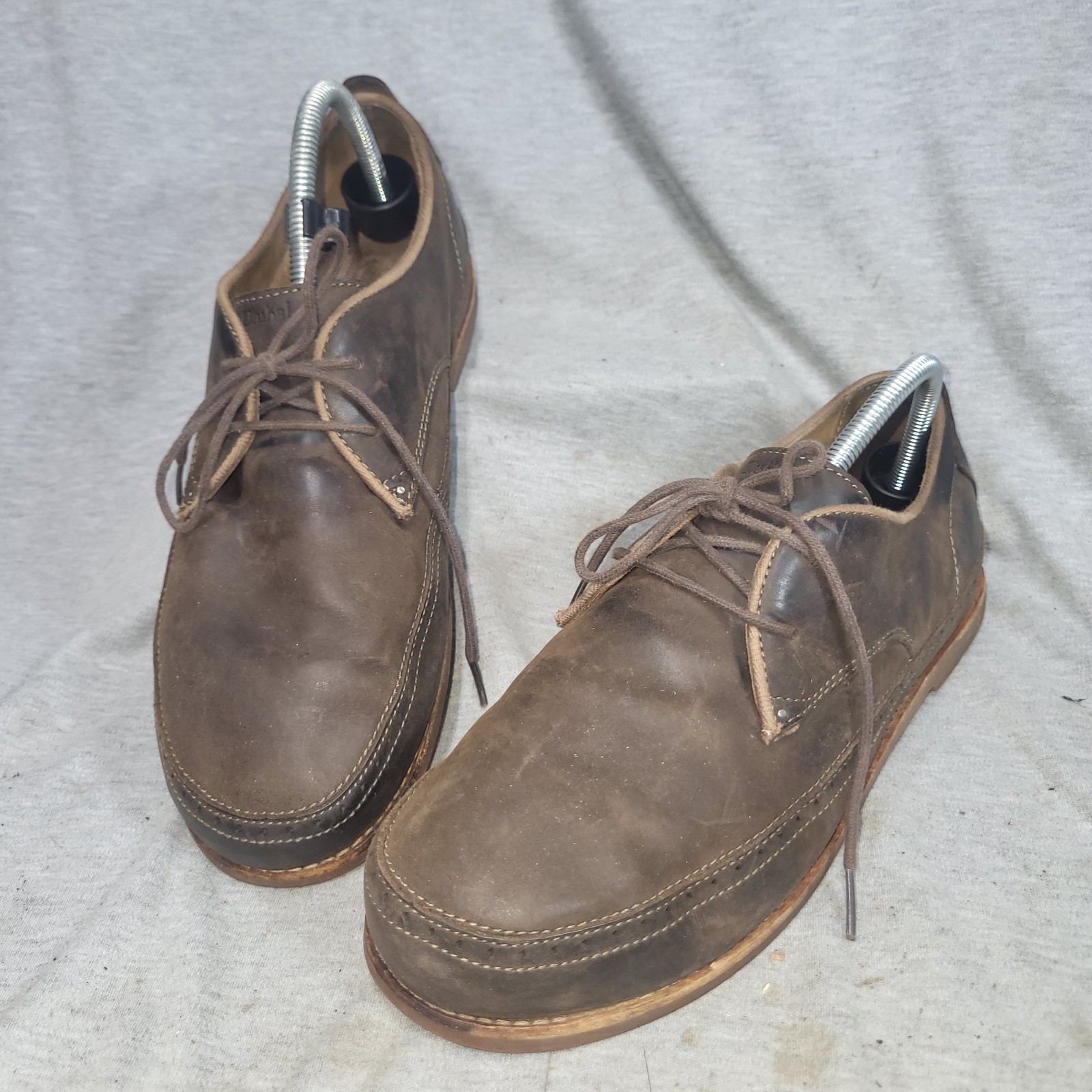 SAOLA Olukai Honolulu Lace Brown Leather Rubber Sole Casual shoes Men's 11.5 EU 44.5