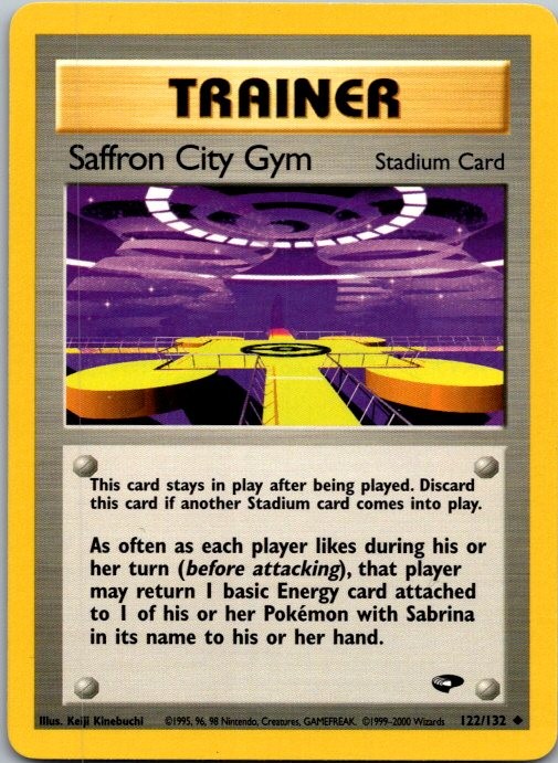 Saffron City Gym Uncommon Gym Challenge 122/132 NM