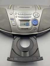 Panasonic Boombox Cassette, Radio & CD Player Silver Retro Vintage RX-ES22 Works