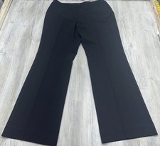 Worthington Curvy Fit Trouser Leg Pants Women's Size 12 Black Flat Front NEW
