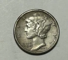 1924 S MERCURY DIME AU-BU SPLIT BANDS