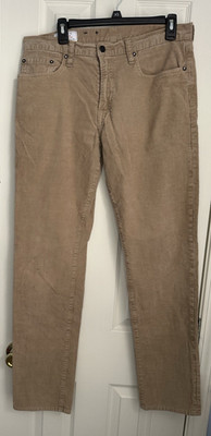 GAP Men s Tan Slim GAPFLEX Thin Corduroy 5-Pocket Pants Size 33x34