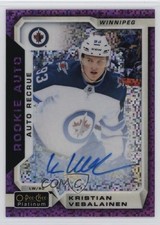 2018 O-Pee-Chee Platinum Rookie Autos Violet Pixels Kristian Vesalainen Auto f0l