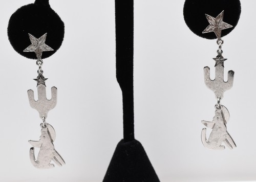 Lot of 6 Southwestern Silver Plate Dangle Earrings & Assorted Rings in Styles - Picture 9 of 24