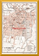 Liegnitz +original Stadtplan  von 1914+ Legnica, Schlesien +stary plan miasta+