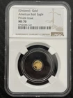 NGC 1/500th Gold American Bald Eagle Private Issue MS-70