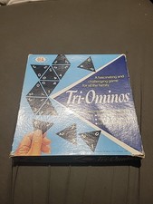 Tri-ominos Vintage Dominoes Board Game By Ideal  1968
