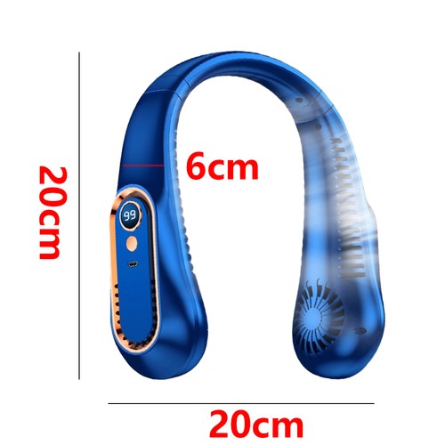 NEW Neck Fan USB Portable Fan Rechargeable Portable Cooler Neckband Bladeless UK - Picture 8 of 107