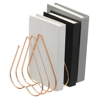 Für Folder Organizer, 7-fach Metall-Aktenständer in Herzform, Roségold