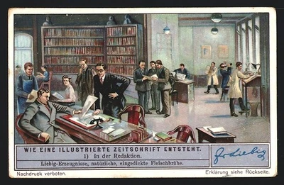 Image de collection Liebig, comment un magazine illustré est créé, dans la... - Photo 1/2