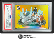 JERSEY # 1/10 JALEN HURTS PSA 10 2025 PANINI DONRUSS #3 GOLD DOWNTOWN! EAGLES