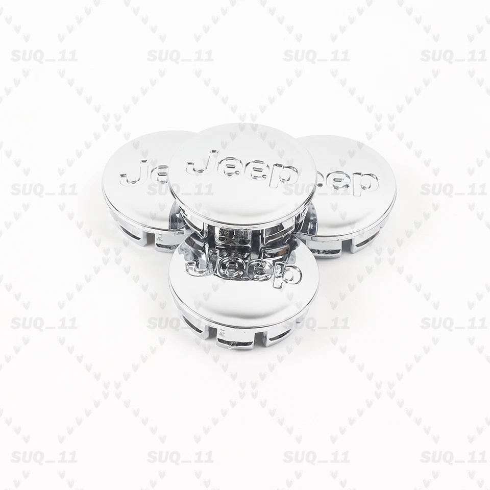 4Pcs 2002-2011 55mm/2.16in Gloss Chrome Wheel Center Caps For LIBERTY Wrangler - Image 3 of 3
