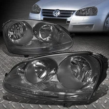 FOR 05-10 VW JETTA RABBIT MK5 PAIR SMOKED LENS HEADLIGHT LAMP SET REPLACEMENT