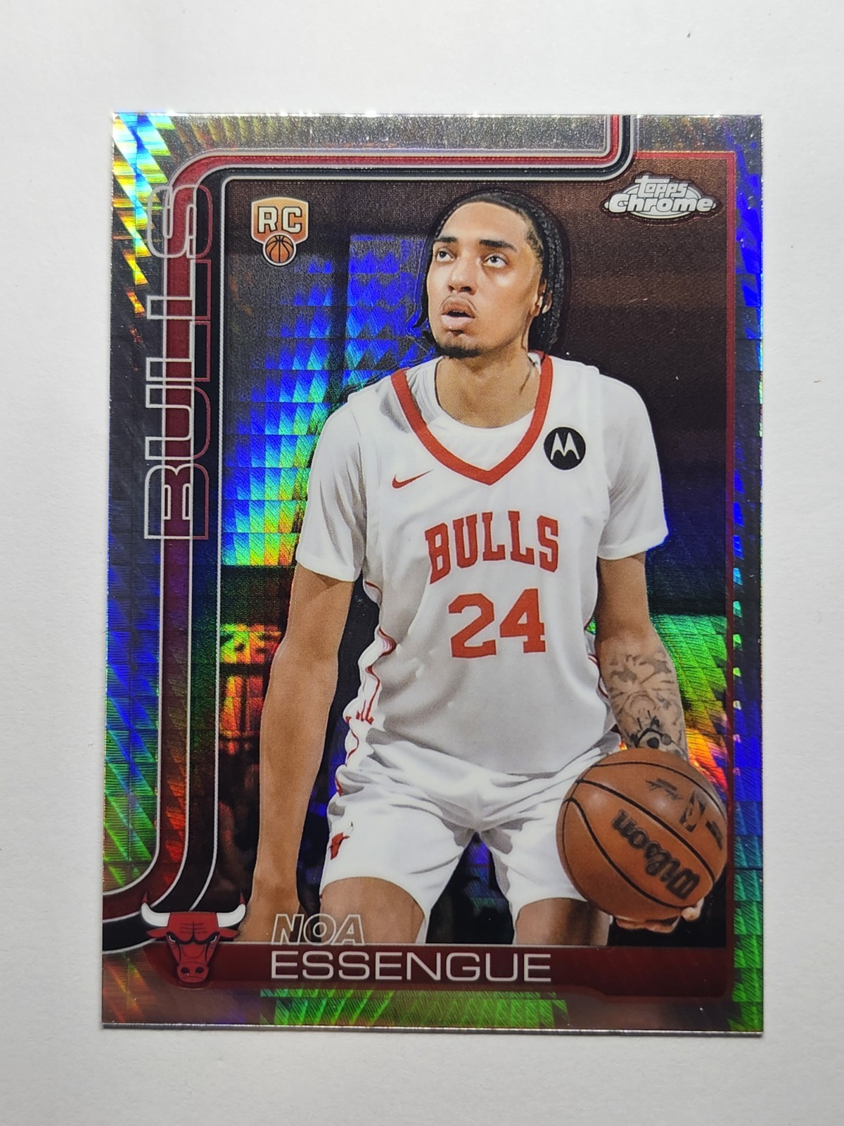 2025-26 Topps Chrome Basketball-#262 Noa Essengue (RC) Prism Refractor