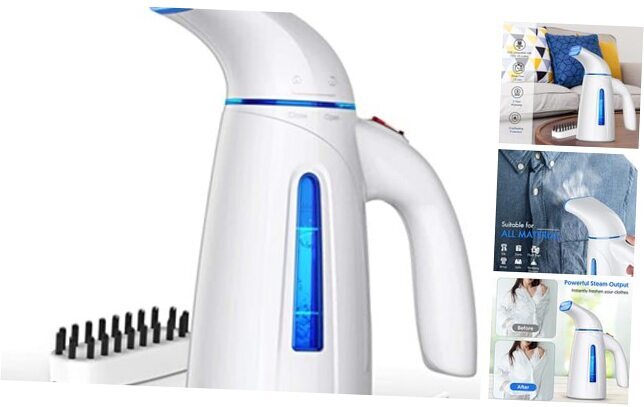 OGHom Handheld Clothes Steamer for Quick Wrinkle Removal in A-White OGHom Handheld Clothes Steamer for Quick Wrinkle Removal in A-White