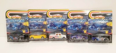 Majorette Racing Cars With Pit Crew - Lot Of 5 - Pontiac Honda Golf Dodge Chevy