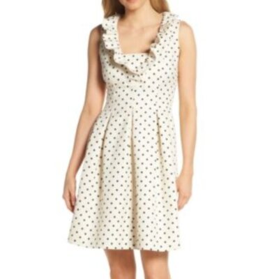 harper rose sleeveless chiffon midi dress HARPER ROSE Womens Ivory Zippered Pleated Chiffon Jamaica