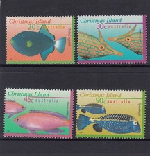 CHRISTMAS Island 1996 FISH Marine Life  set of 4 MNH.