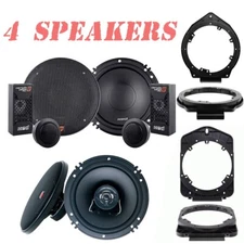 6.5" Component Speakers Front/Rear Door for 2007-13 SILVERADO EXTENDED CAB ONLY