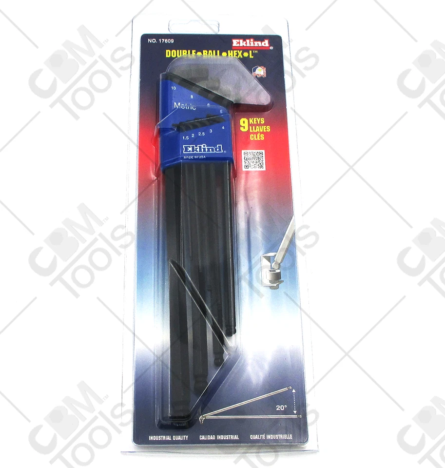 Eklind 17609 - 9 Piece - Metric Double Ball - L Hex Key Set - Image 2 of 2