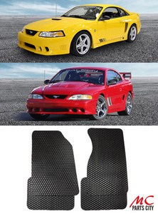 For 1994 2004 Ford Mustang All Weather Black Rubber Floor Mats