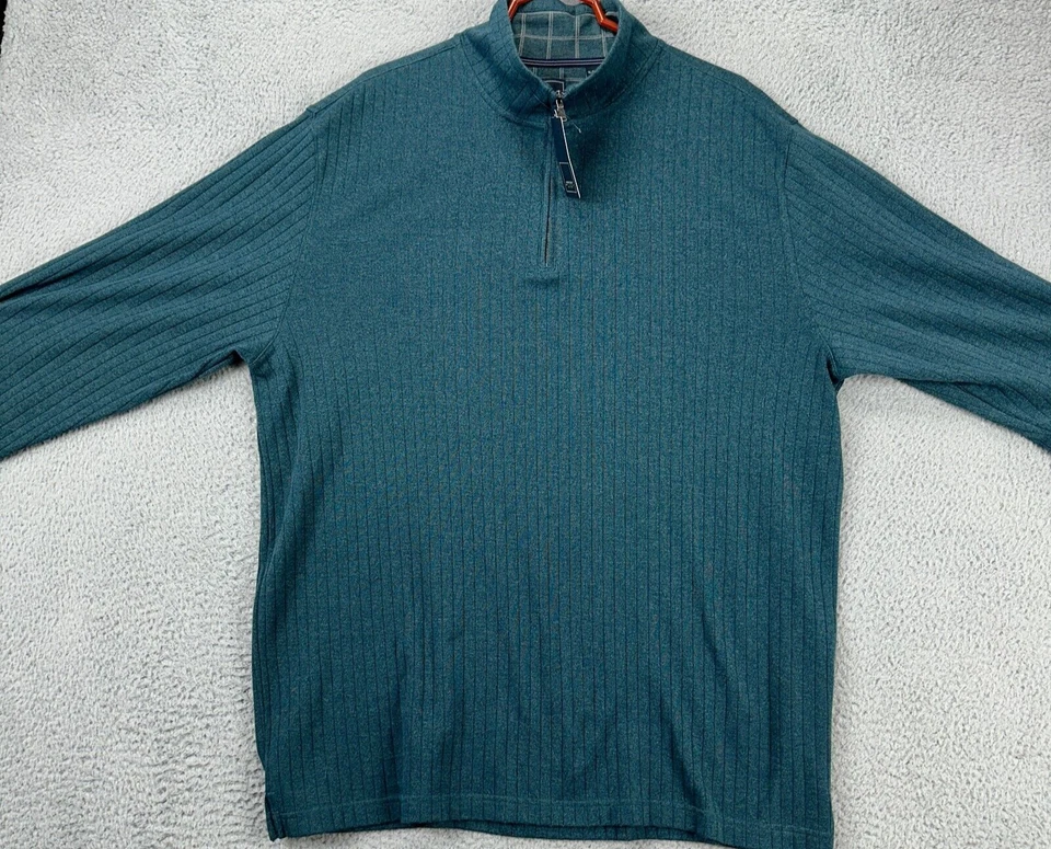 Suéter Flecha Adulto XL Azul Quater Cremallera Pullover Sudadera Manga Larga Para Hombres NUEVO Foto 3 de 4