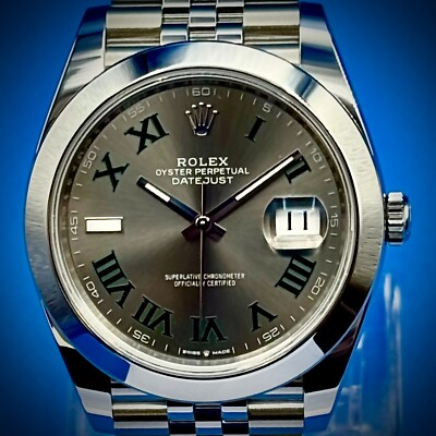 Rolex Watch Datejust 126300 Silver Jubilee Bracelet with Silver Bezel Dated 2024