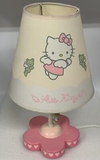 Lámpara de mesa vintage Hello Kitty Angel Sanrio Tire String rosa flor LEER