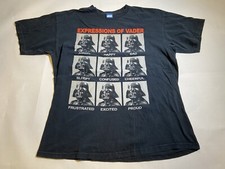 Star Wars Expressions Of Darth Vader Vintage Black Graphic T Shirt Sz L