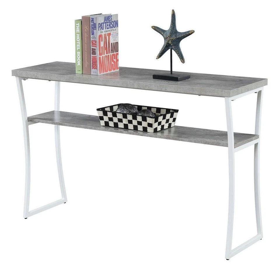 Convenience Concepts Console Table 30" H X 47.25" L, X-Calibur Birch Gray/White - Image 4 of 4