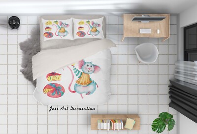 3D Mouse Cheese Cake Color Cartoon Quilt Cover Set Bedding Sets Pillowcases 64