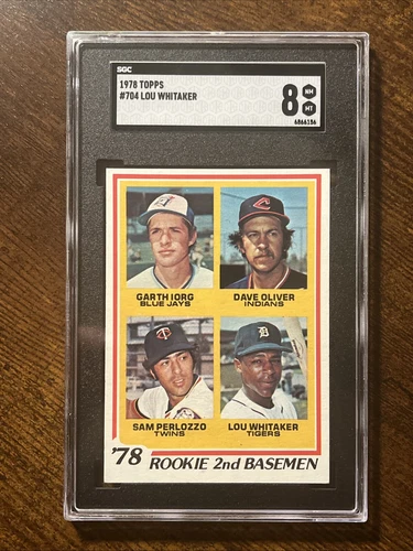 1978 Topps #704 Lou Whitaker Rookie RC Detroit Tigers SGC 8