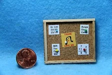 Dollhouse Miniature Wall Memo Board Cork Board IM65296