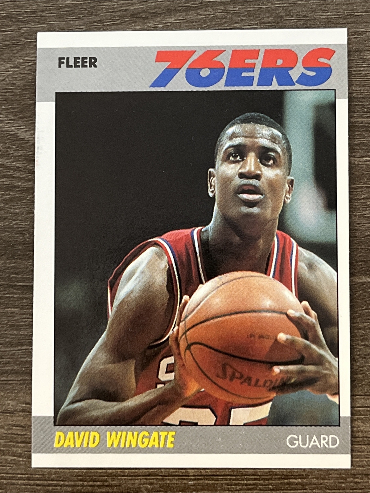 DAVID WINGATE RC 1987 PHILADELPHIA 76ERS 87-88 FLEER BASKETBALL #125 of 132 NRMT