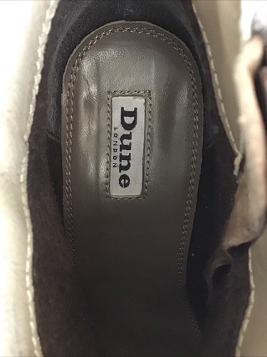 Dune London Suede Women's Zip Ankle Heel Boots Tan Beige Brown Size 38 Sz 7.5-8 - 第 12/14 張圖片