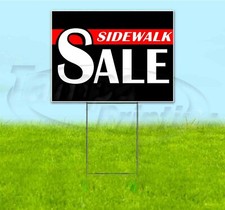 SIDEWALK SALE 18x24 Yard Sign WITH STAKE Corrugated Bandit USA BUSINESS GARAGE