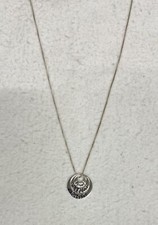 Vintage Sterling Silver Friend Daughter Mother Pendant Necklace 17  Long