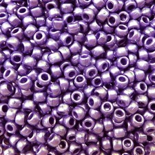Pony Beads Violet Purple Pearl Large Hole Beads Made in USA