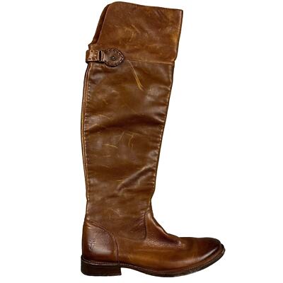 Frye Size Womens Brown Leather Shirley OTK Over the Knee