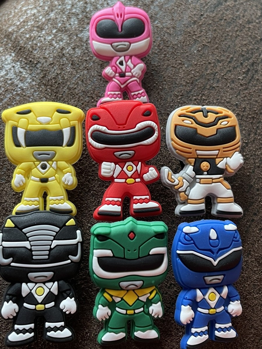 Lot De 7 Charmes Pour Chaussures Power Rangers - Multicolore, Pour Filles, Résistant à L'eau