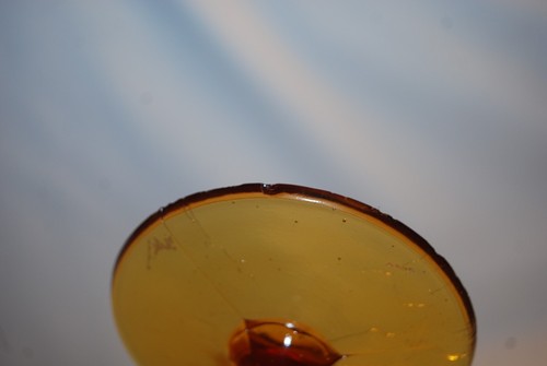 BEAUTIFUL VICTORIAN RICHARDS & HARTLEY AMBER MIKADO WINE GOBLET 1880S - Picture 3 of 4