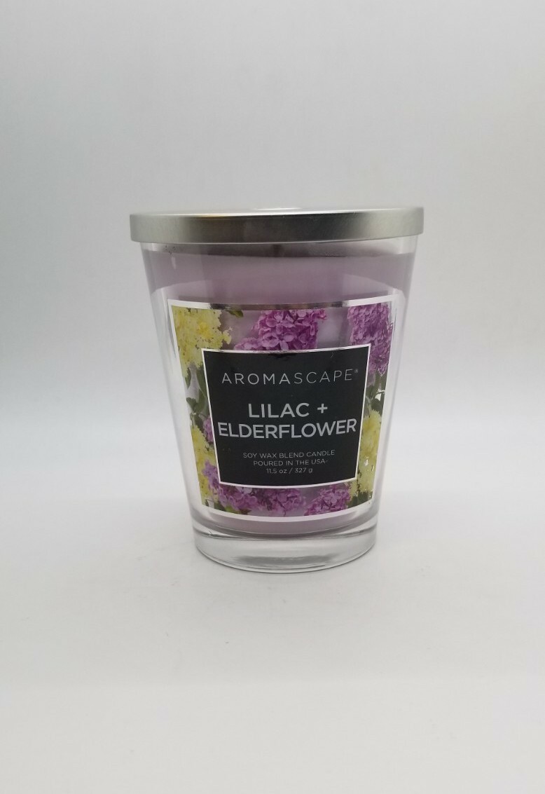 AROMASCAPE Candles PURPLE SOY WAX LILAC + ELDERFLOWER 1wick 11.5 Oz
