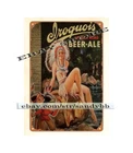 Iroquois beer ale Indian maiden native American metal tin sign decorative wall
