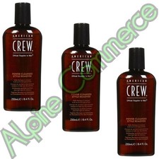  3-Pack American Crew Power Cleanser Style Remover Daily Shampoo 8.4 Oz