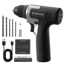 WORKPRO 8V Cordless Drill Set Electric Power Drill 15pc Bits 3/8'' Keyless Chuck