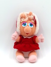 Vintage 1978 Miss Piggy Christmas Stuffed Plush Muppet Baby 11" Toy Jim Henson