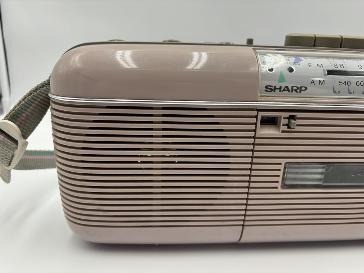 Vtg Sharp QT-50 Radio/Cassette Player Pink Purple Boombox Vtg Sharp QT-50 Radio/Cassette Player Pink Purple Boombox