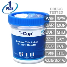 NEW Mintegrity Drug Test 12-Panel T-Cup Urine Home Kit 1-Pack #MI-TDOA-6125A3